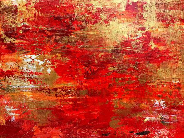 White Hand-painted Leaf Contemporary Abstract Canvas Artwork ZTUC4